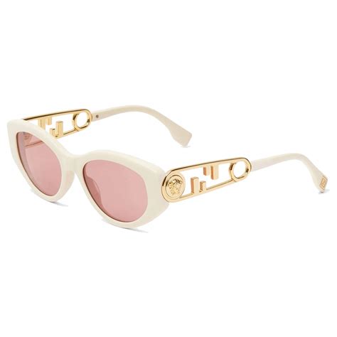 fendi sunglasses women white|fendi sunglasses white frame.